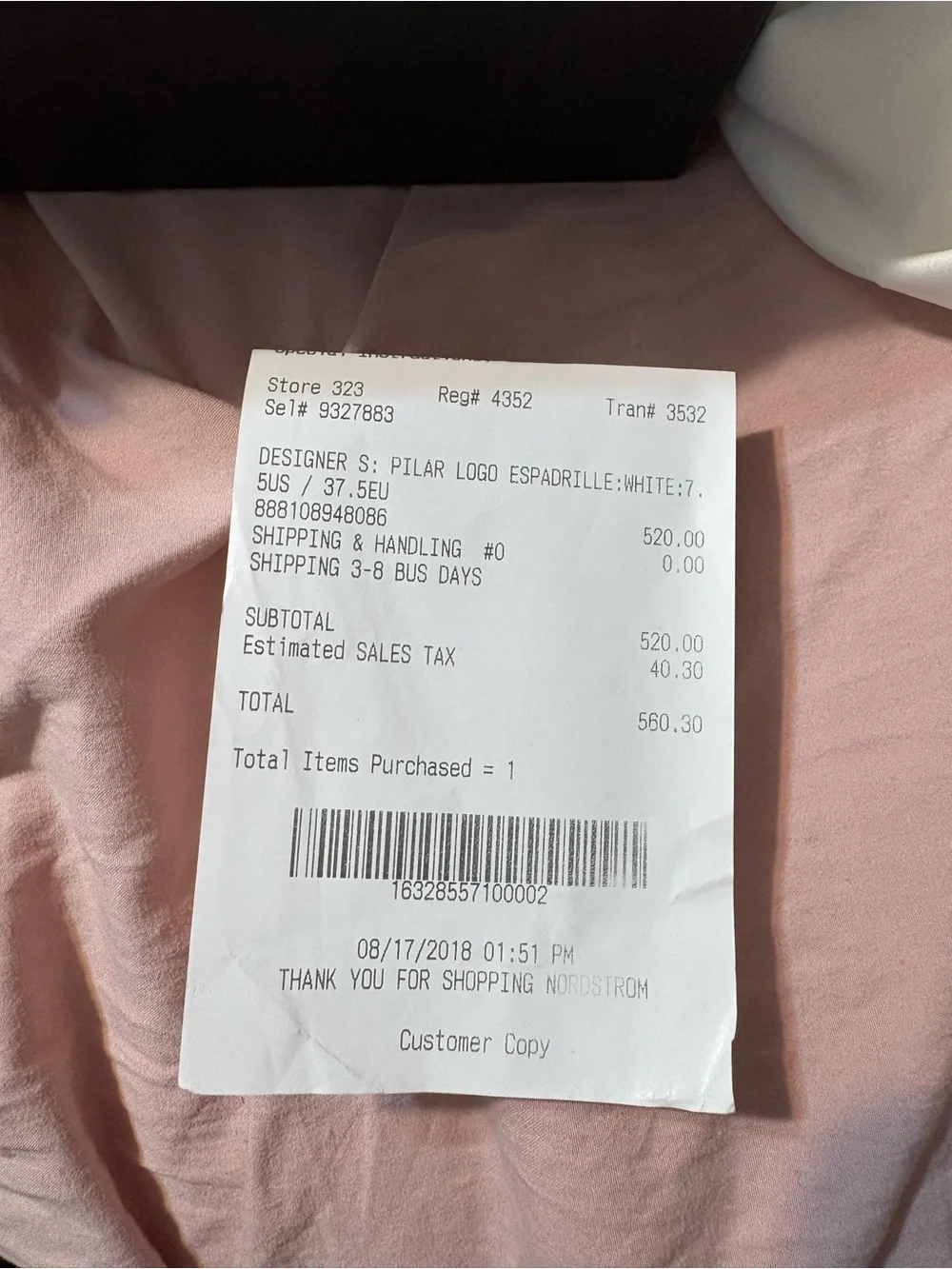 Gucci Cream and Black Branded Card with Barcode